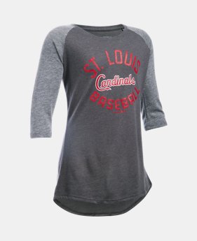 Girls' St. Louis Cardinals UA Tri-Blend ¾ Sleeve 1 Color $14.99
