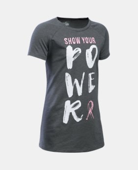 Girls' UA Power In Pink® Show Your Power T-Shirt 1 Color $10.68