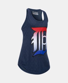 Girls' Detroit Tigers 4th Of July UA Techâ„¢ Tank 1 Color $15.74