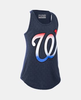 Girls' Washington Nationals 4th Of July UA Tech™ Tank 1 Color $20.99
