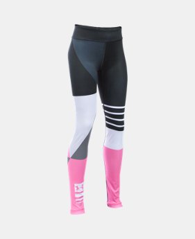 New Arrival Girls' UA Mix Master Stripe Logo Leggings 1 Color $64.99