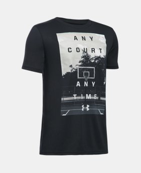 Boys' UA Any Court Any Time T-Shirt 1 Color $11.24