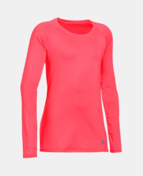 Girls' HeatGear® Armour Long Sleeve 2 Colors $17.24 to $17.99