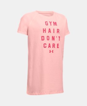 Girls' UA Gym Hair Don't Care T-Shirt 2 Colors $19.99