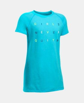 Girls' UA Never Quit Short Sleeve T-Shirt 1 Color $19.99