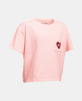 Girls' UA V-Day Pocket Short Sleeve T-Shirt 1 Color $13.49