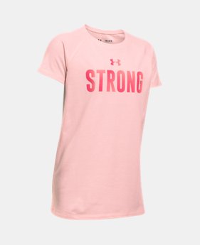 Girls' UA Strong Girl Short Sleeve T-Shirt 1 Color $19.99
