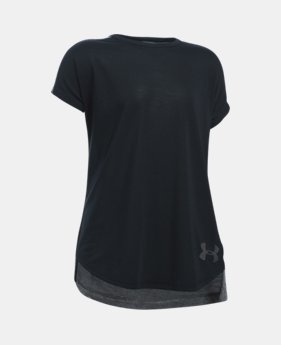 Girls' UA Threadborne Play Up T-Shirt 2 Colors $13.49