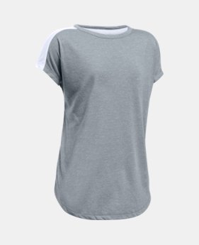 Girls' UA Threadborne Play Up T-Shirt $13.49