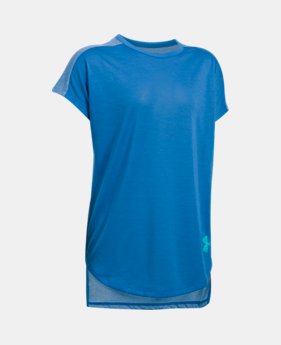 Girls' UA Threadborne Play Up T-Shirt 3 Colors $13.49