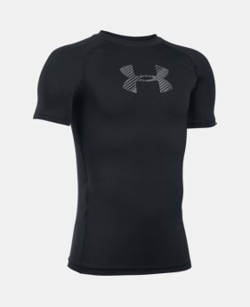 Boys' HeatGear® Armour Short Sleeve 1 Color Available $17.99 to $18.74