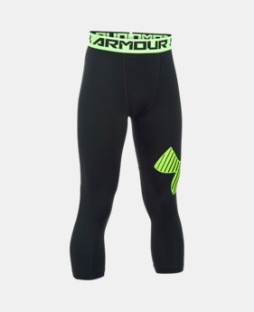 Boys' HeatGear® Armour ¾ Logo Leggings 1 Color $15.74