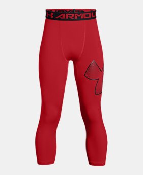 Boys' HeatGear® Armour ¾ Logo Leggings 2 Colors Available $17.99 to $22.49