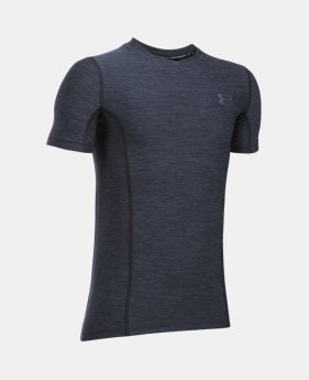 Boys' HeatGear® Armour Jacquard Short Sleeve Fitted Shirt 1 Color $22.49