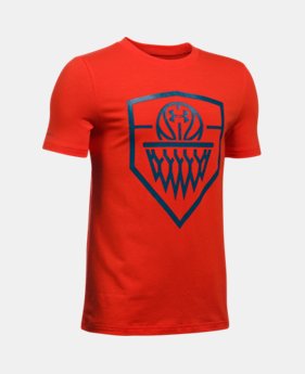 Boys' UA Basketball Badge T-Shirt 1 Color $19.99