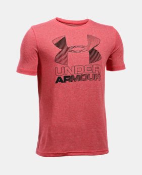 Best Seller Boys' UA Hybrid Big Logo T-Shirt 2 Colors $19.99