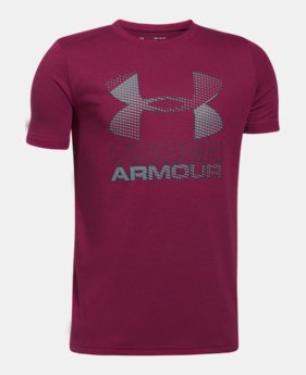 Best Seller Boys' UA Hybrid Big Logo T-Shirt 3 Colors Available $12.5 to $18.74