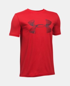 Boys' UA Combo Logo Short Sleeve T-Shirt 1 Color $22.99