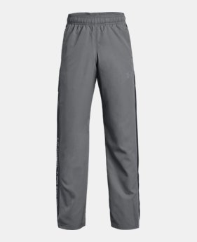 Boys' UA Interval Warm-Up Woven Pants 1 Color Available $17.99 to $22.49