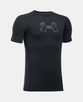 Boys' HeatGear® Armour Block Short Sleeve 1 Color $12.99