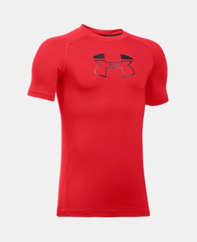 Boys' HeatGear® Armour Block Short Sleeve 4 Colors $20.99