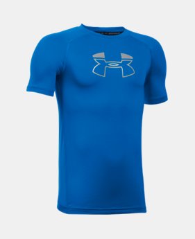 Boys' HeatGear® Armour Block Short Sleeve 2 Colors $12.99