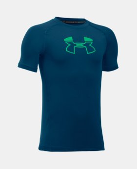 Boys' HeatGear® Armour Block Short Sleeve 1 Color $20.99