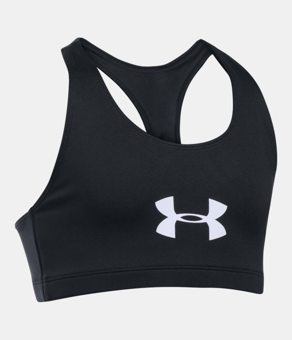 Girls' UA Dazzle Bra, Black ,