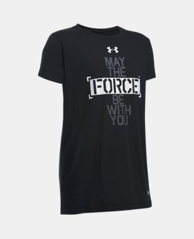 Girls' Star Wars Force Be With You UA T-Shirt 1 Color $14.99