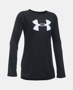 Best Seller Girls' UA Big Logo Long Sleeve T-Shirt 1 Color $24.99