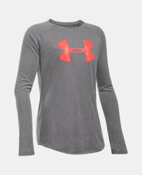 Best Seller Girls' UA Big Logo Long Sleeve T-Shirt 2 Colors $24.99