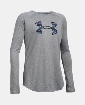 Best Seller Girls' UA Big Logo Long Sleeve T-Shirt 1 Color $24.99