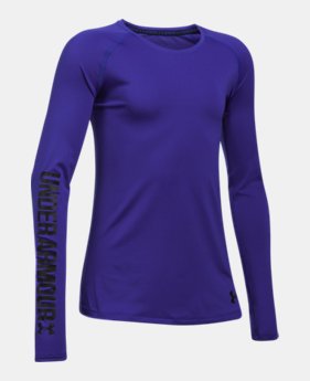 Girls' UA HeatGear® Armour Long Sleeve 1 Color $29.99