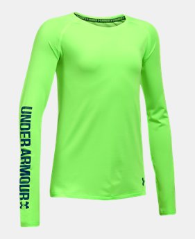 Girls' UA HeatGear® Armour Long Sleeve 1 Color $29.99