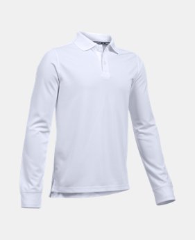 Boys' UA Uniform Long Sleeve Polo 3 Colors Available $34.99