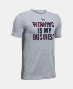 New Arrival Boys' UA Winning Business T-Shirt 1 Color $19.99
