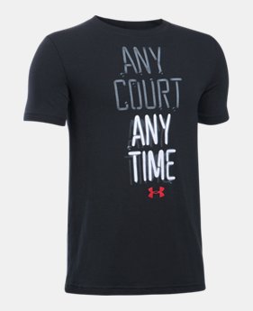 New Arrival Boys' UA Any Court Any Time T-Shirt 1 Color $19.99