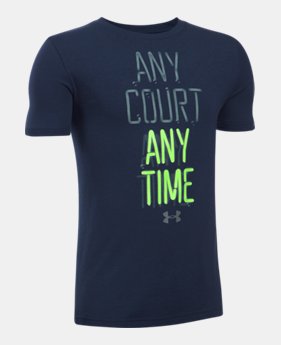 New Arrival Boys' UA Any Court Any Time T-Shirt 1 Color $19.99