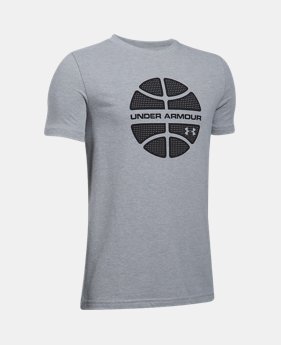 New Arrival Boys' UA Basketball Branded T-Shirt 2 Colors $19.99