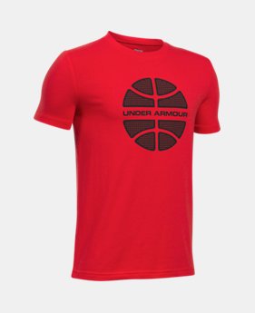 New Arrival Boys' UA Basketball Branded T-Shirt 1 Color $22.99