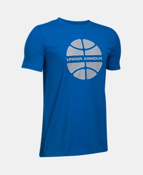 New Arrival Boys' UA Basketball Branded T-Shirt 1 Color $19.99