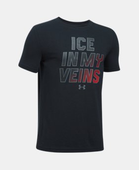 New Arrival Boys' UA Hockey Ice In My Veins T-Shirt 1 Color $22.99