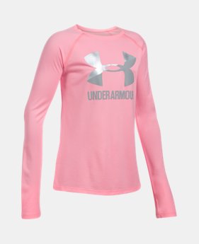 Girls' UA Big Logo Slash Long Sleeve 1 Color $14.99 to $18.99
