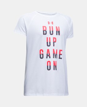 Girls' UA Bun Up Game On T-Shirt 1 Color $19.99