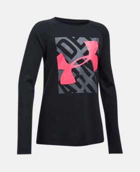 Girls' UA Blocked Logo Long Sleeve $24.99