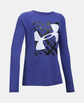 Girls' UA Blocked Logo Long Sleeve $24.99