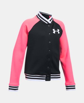Girls' UA Armour® Fleece Graphic Bomber 1 Color $59.99