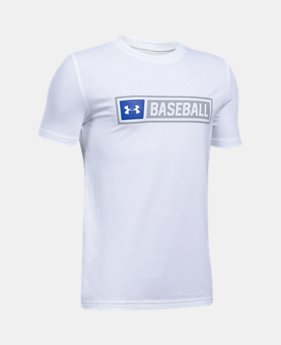 New Arrival Boys' UA Baseball Wordmark T-Shirt 1 Color $19.99