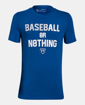 Boys' UA Baseball Or Nothing T-Shirt LIMITED TIME: FREE U.S. SHIPPING 2 Colors Available $19.99