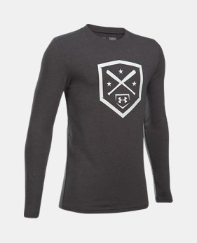 Boys' UA Homeplate Long Sleeve T-Shirt 1 Color Available $24.99